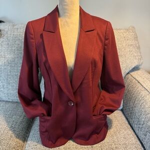 White House Black Market Rich Burgundy Blazer